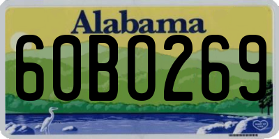 AL license plate 60BO269