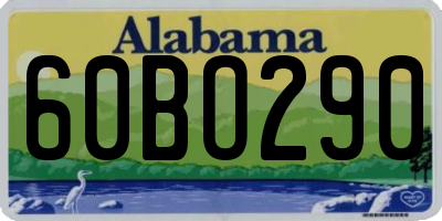 AL license plate 60BO290