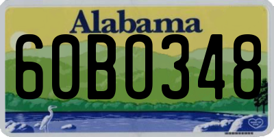 AL license plate 60BO348