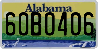 AL license plate 60BO406
