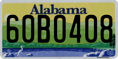 AL license plate 60BO408