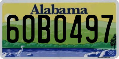 AL license plate 60BO497