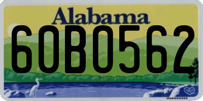 AL license plate 60BO562