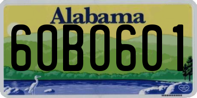 AL license plate 60BO601