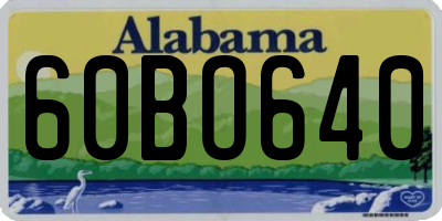 AL license plate 60BO640