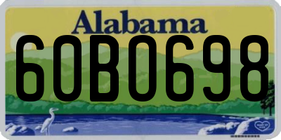 AL license plate 60BO698