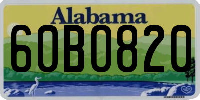 AL license plate 60BO820