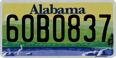 AL license plate 60BO837