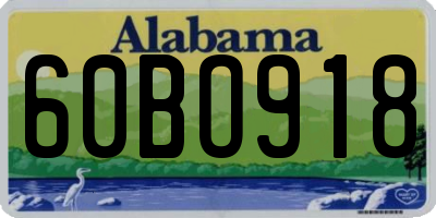 AL license plate 60BO918