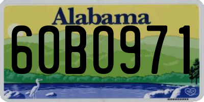 AL license plate 60BO971