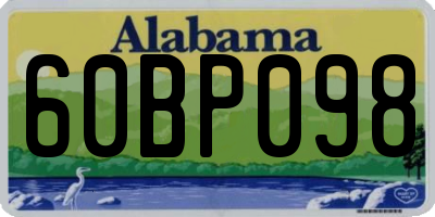 AL license plate 60BP098