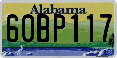 AL license plate 60BP117