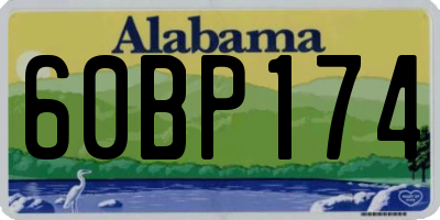 AL license plate 60BP174