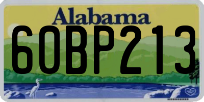 AL license plate 60BP213