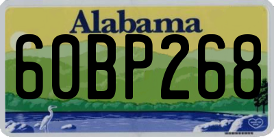 AL license plate 60BP268