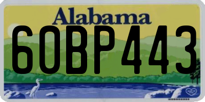 AL license plate 60BP443