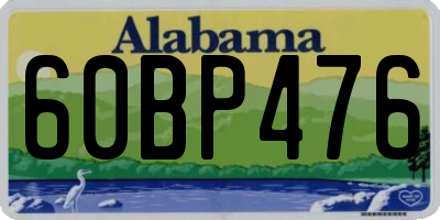 AL license plate 60BP476
