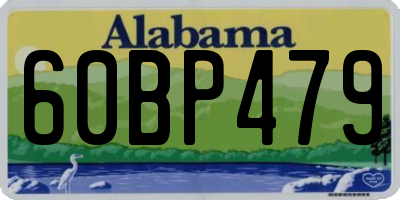 AL license plate 60BP479
