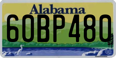 AL license plate 60BP480