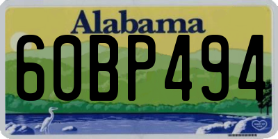 AL license plate 60BP494
