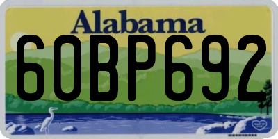 AL license plate 60BP692