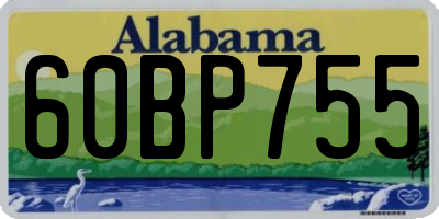 AL license plate 60BP755