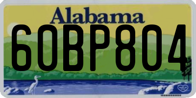 AL license plate 60BP804