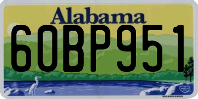 AL license plate 60BP951
