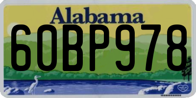 AL license plate 60BP978