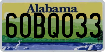 AL license plate 60BQ033