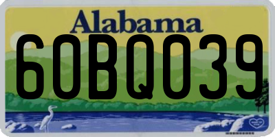 AL license plate 60BQ039