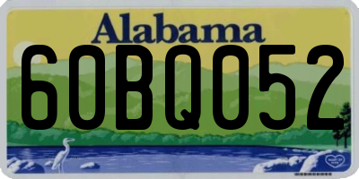 AL license plate 60BQ052
