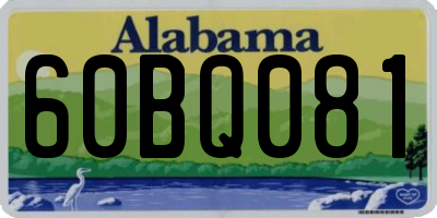 AL license plate 60BQ081