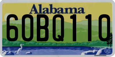 AL license plate 60BQ110