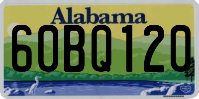 AL license plate 60BQ120