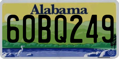 AL license plate 60BQ249