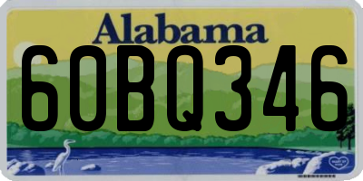 AL license plate 60BQ346