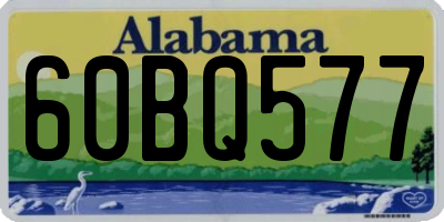 AL license plate 60BQ577