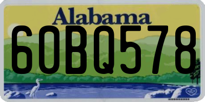 AL license plate 60BQ578