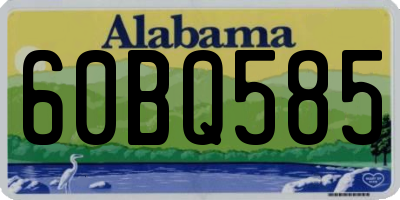 AL license plate 60BQ585