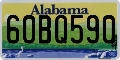 AL license plate 60BQ590