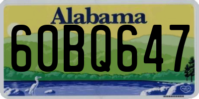 AL license plate 60BQ647