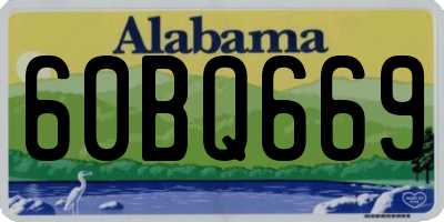 AL license plate 60BQ669