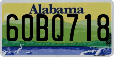 AL license plate 60BQ718