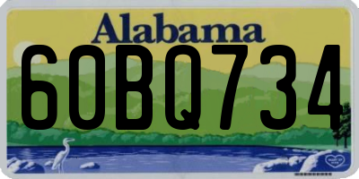 AL license plate 60BQ734
