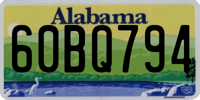 AL license plate 60BQ794