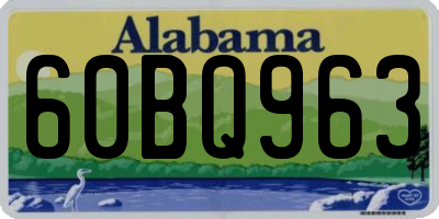 AL license plate 60BQ963