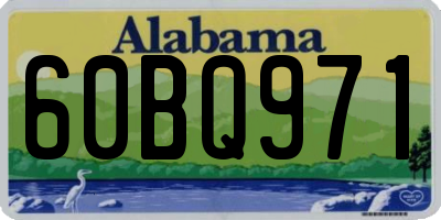 AL license plate 60BQ971