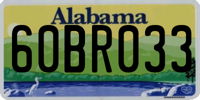 AL license plate 60BR033