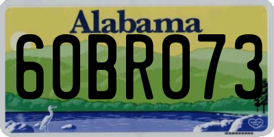 AL license plate 60BR073